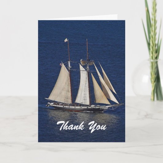 Tall Ship Thank You Note Card サンキューカード (正面)