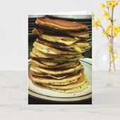 「Tall Stack of Pancakes」サンキューカード カード (黄色い花)