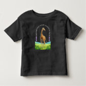tall standing giraffe トドラーTシャツ (正面)