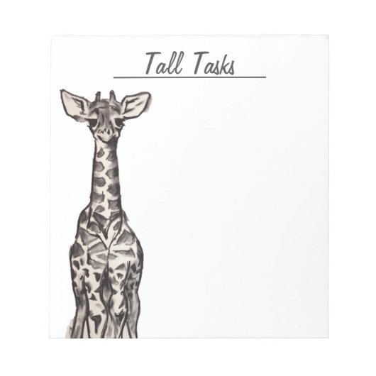 Tall Tasks - Giraffe To Doメモ帳 ノートパッド (正面)