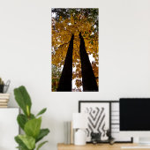Tall Trees金ゴールド自動葉ポスター ポスター (ホームオフィス)