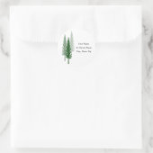 Tall Trees Addressスタンプ ラウンドシール (バッグ)