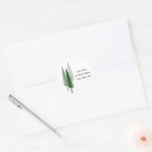 Tall Trees Addressスタンプ ラウンドシール (封筒)