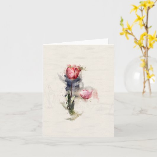 Tall Tulip カード (黄色い花)