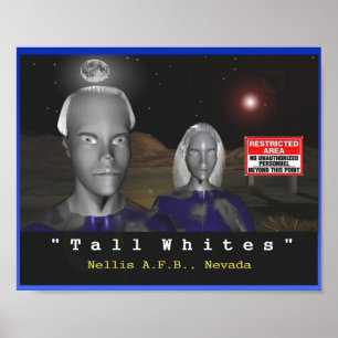 Tall white aliens poster ポスター