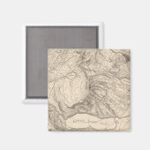 Tallac Peak, Calからの水平スケッチ マグネット (正面/裏面)