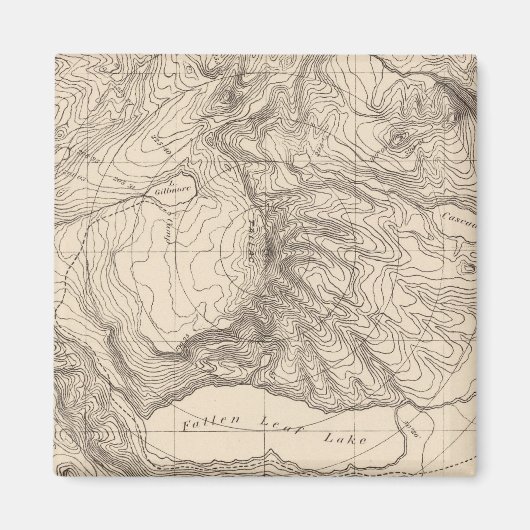 Tallac Peak, Calからの水平スケッチ マグネット (正面)