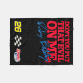 Talladega Nights Don't Put That Evil On Me Funny M フリースブランケット (正面(横))