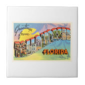 TallahasseeフロリダFLの古いヴィンテージ旅行記念品 タイル (正面)