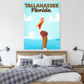 Tallahassee Florida漫画旅行ポスター キャンバスプリント (インサイチュ (寝室))