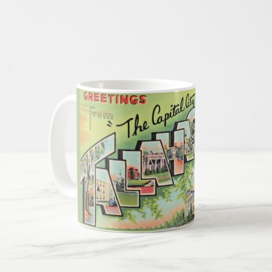 Tallahassee Florida Greeting Mug コーヒーマグカップ (正面左)