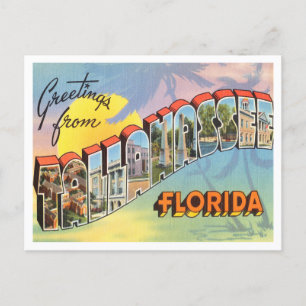 Tallahassee, Florida Vintage Travelからの挨拶 ポストカード