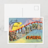 Tallahassee, Florida Vintage Travelからの挨拶 ポストカード (正面/裏面)