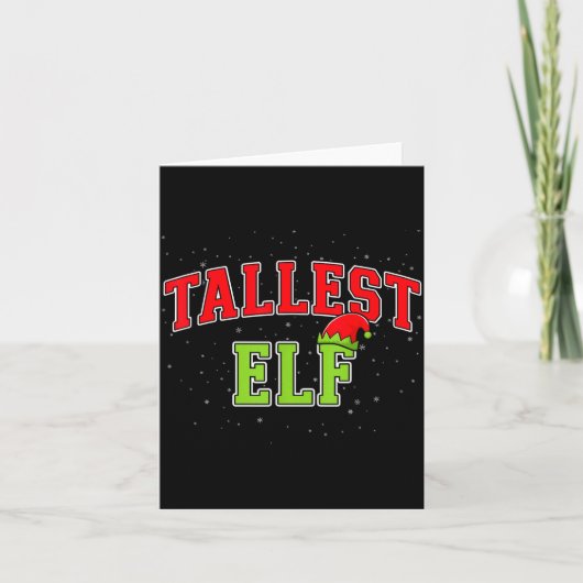 Tallest Elf Christmas Family Matching Group Xmas  カード (正面)