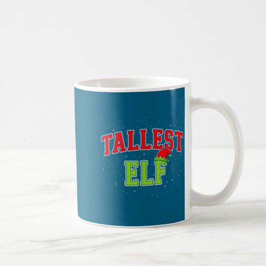 Tallest Elf Christmas Family Matching Group Xmas  コーヒーマグカップ (右)