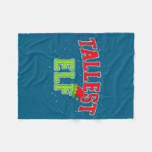 Tallest Elf Christmas Family Matching Group Xmas  フリースブランケット (正面(横))