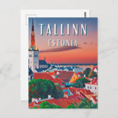 Tallinn, ville médiévale de l'Estonie ポストカード (正面/裏面)