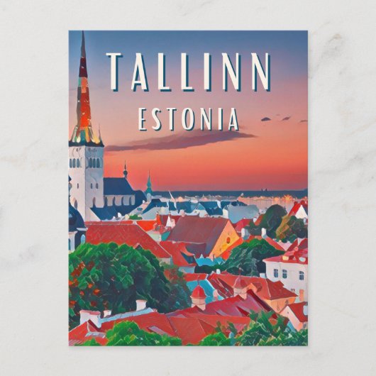 Tallinn, ville médiévale de l'Estonie ポストカード (正面)