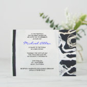 Tallit Tallisのバーのバルミツワーの招待状の招待 招待状 (スタンド正面)