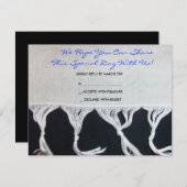 Tallit Tallisのバーのバルミツワーの招待状のInvの応答 出欠カード (正面/裏面)