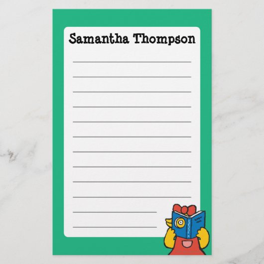 Tallulahはおもしろいな顔を作ります 便箋 (正面)