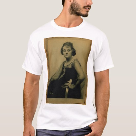 Tallulah Bankheadの1918年のヴィンテージのポートレートのTシャツ Tシャツ (正面)