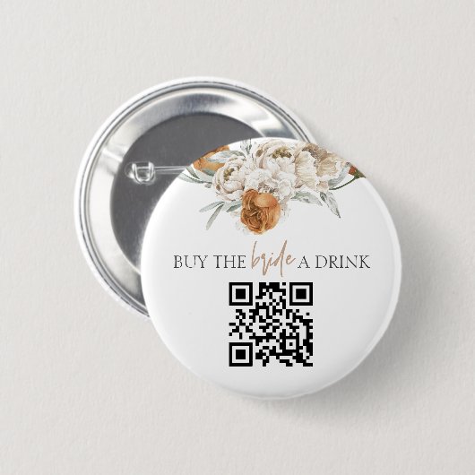 TALLULAH Terracotta買新婦A Drink QR Code 缶バッジ (正面&裏面)