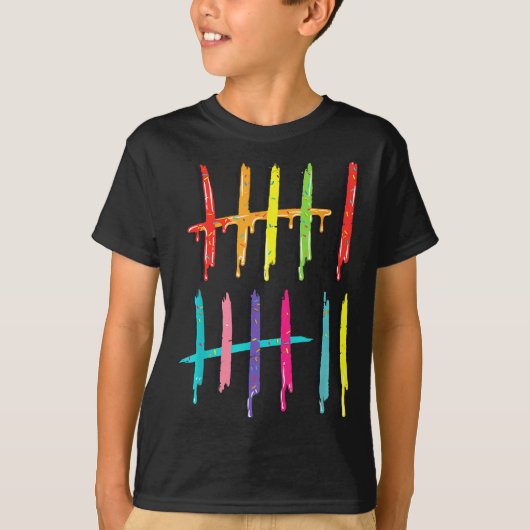Tally Marks 6 7 Numbers Funny Six Seven 67 Meme Ge Tシャツ (正面)