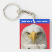 Talons Up! 1776–2026 Eagle • Double-Sided Pride キーホルダー (正面)