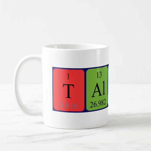 Talulah定期テーブル名mug コーヒーマグカップ (左)