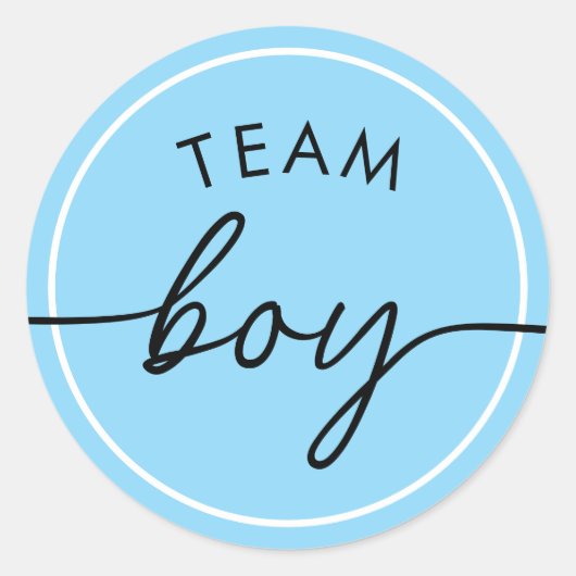 Tam Boy Gender Reveal Voting ラウンドシール (正面)