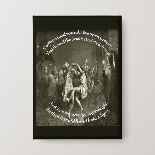 Tam O Shanter Burns Night Quote In Grey 缶バッジ (正面)