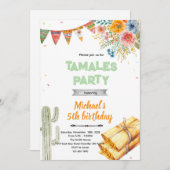 Tamale birthday party invitation 招待状 (正面/裏面)