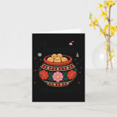 Tamale Making Crew Christmas Family Matching Tamal カード (黄色い花)