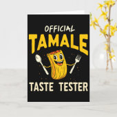 Tamale Taste Tester Funny Mexican Food Tamale Maki カード (黄色い花)