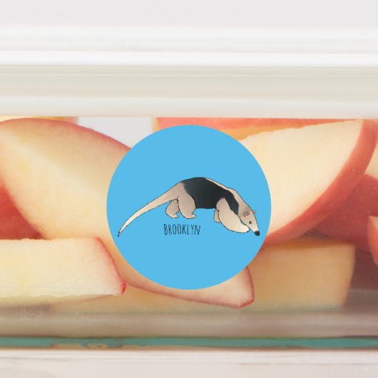Tamandua cartoon illustration  ラベル (貼付)