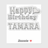 Tamara Happy Birthday silver Aufkleber Sticker シール (シート)