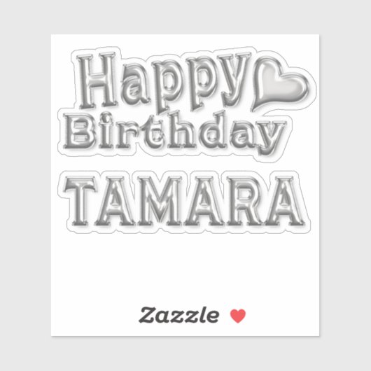 Tamara Happy Birthday silver Aufkleber Sticker シール (シート)