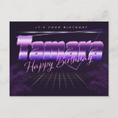 Tamara Name Vorname lila Postkarte Geburtstag ポストカード (正面)