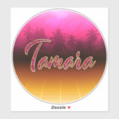 Tamara Vorname Name golden pink Aufkleber Sticker シール (シート)