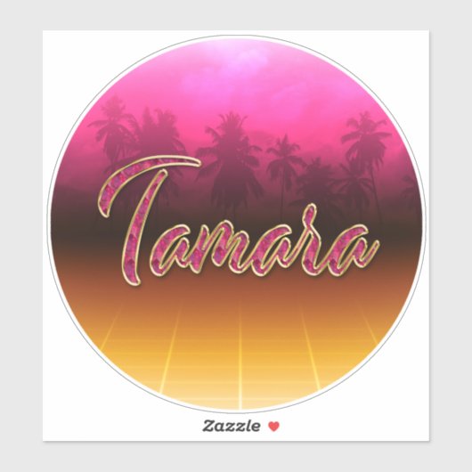 Tamara Vorname Name golden pink Aufkleber Sticker シール (シート)
