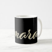 Tamara white gold Handwriting Tasse Kaffeetasse コーヒーマグカップ (正面右)