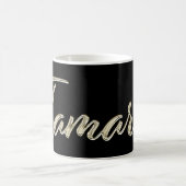 Tamara white gold Handwriting Tasse Kaffeetasse コーヒーマグカップ (中央)
