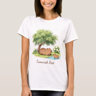 Tamarisk Rest Capybara Botanical Bible Tシャツ – カット
