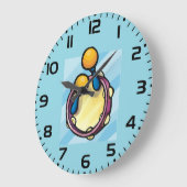 Tamborine And Maraccas ラージ壁時計 (傾斜)