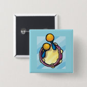 Tamborine And Maraccas 缶バッジ (正面&裏面)