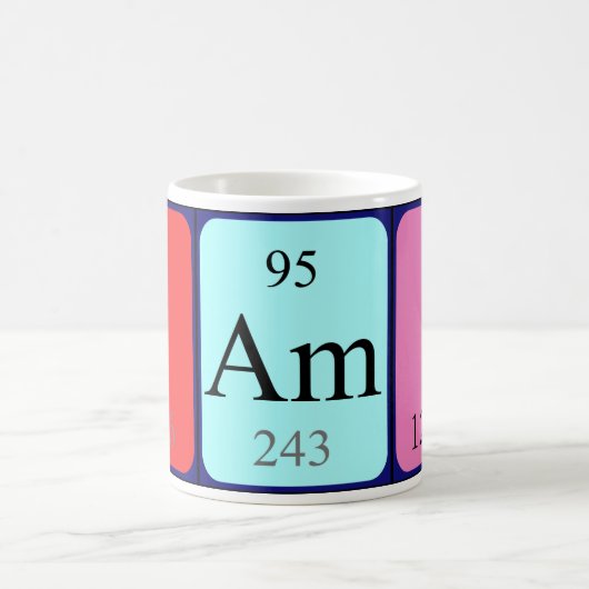 Tamiの周期表の名前のマグ コーヒーマグカップ (中央)