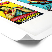 Tamil Matchbox Label Collage Print, Grid Poster ポスター (角)