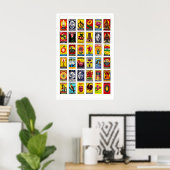 Tamil Matchbox Label Collage Print, Grid Poster ポスター (ホームオフィス)