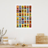 Tamil Matchbox Label Collage Print, Grid Poster ポスター (キッチン)
